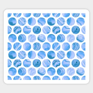 Blue marble dots Sticker